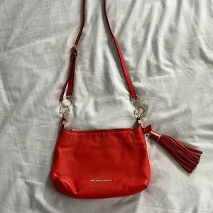 Michael Kors orange/red purse!! cross body bag!
